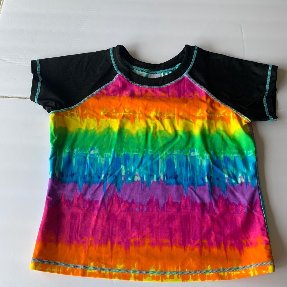 Xhilaration Tie-Dye Swim Rashguard Size XL(14/16)